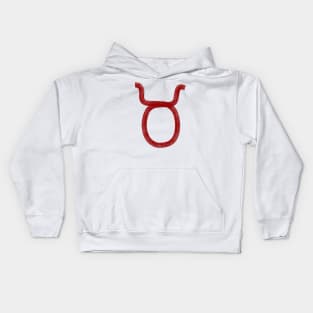 Red Taurus Kids Hoodie